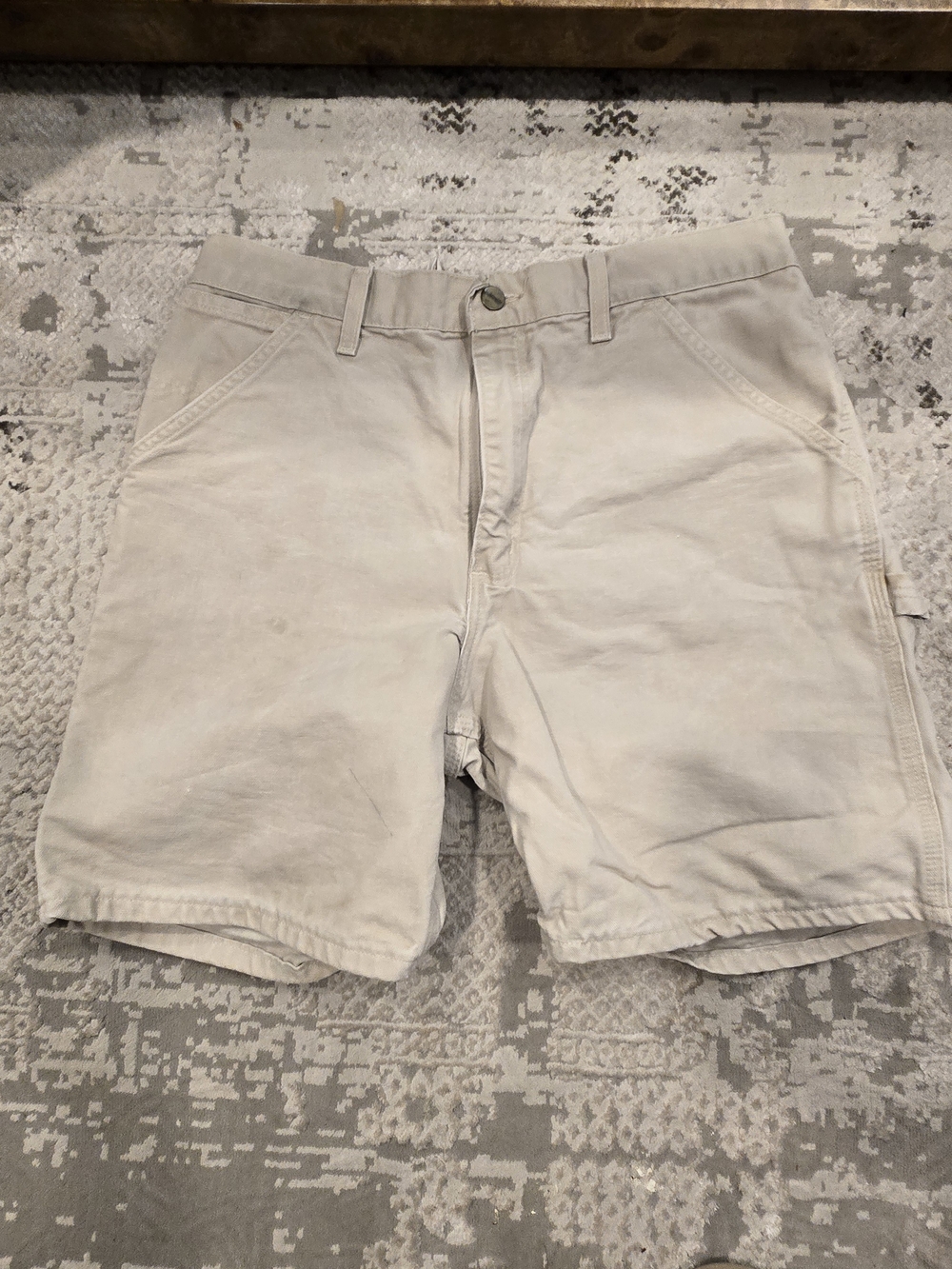 Carhartt Men's Cream Utility Cargo Shorts
